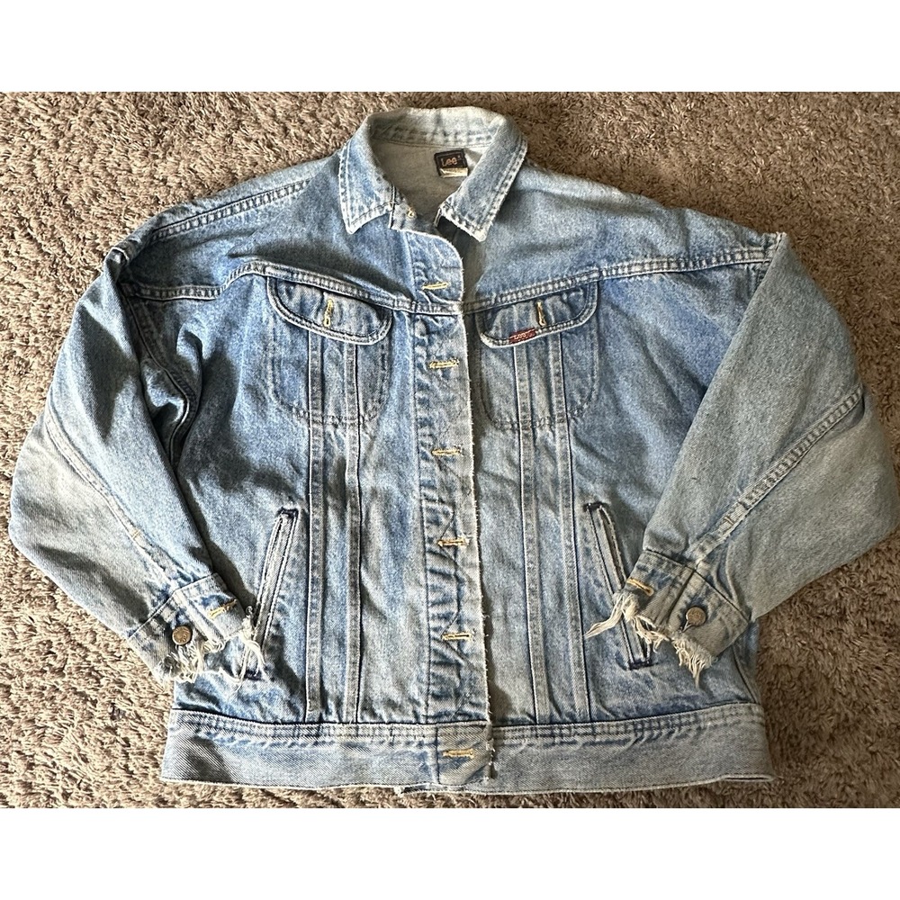 Vintage Lees‎ Trucker Jacket Denim Union Made Size Small